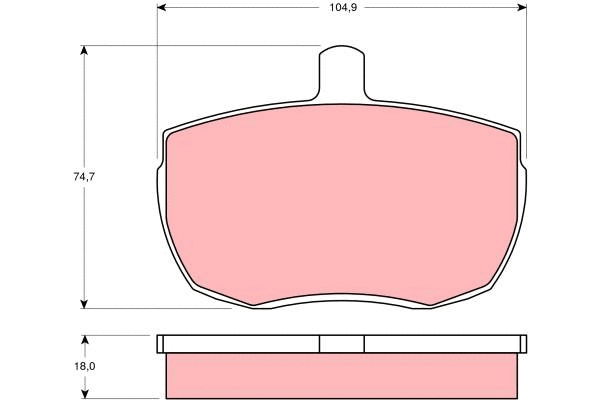 Brake Pad Set, disc brake (GDB341)