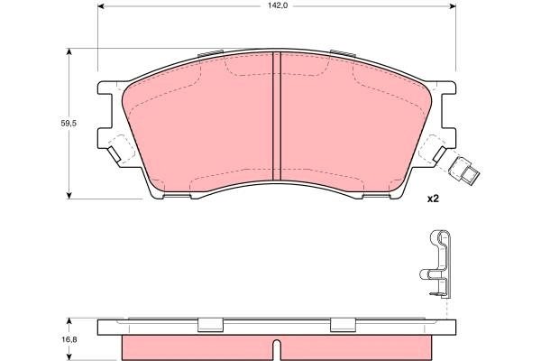 Brake Pad Set, disc brake (GDB3230AT)