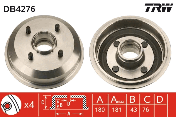 Brake Drum (DB4276)