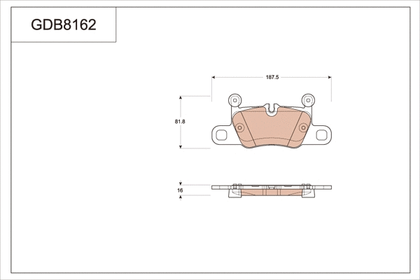 Brake Pad Set, disc brake (GDB8162)