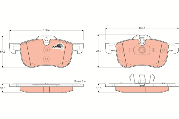Brake Pad Set, disc brake (GDB1374)