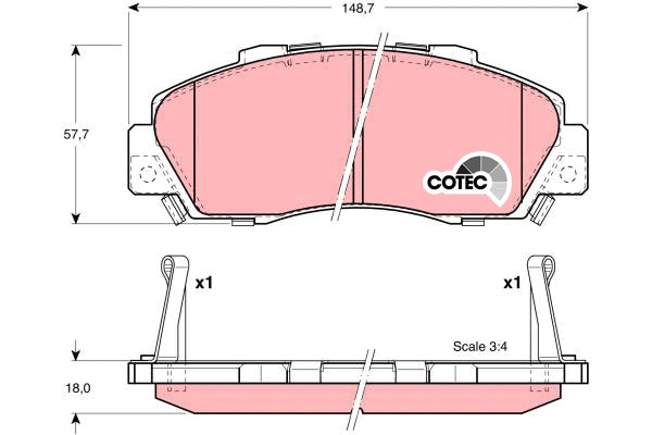 Brake Pad Set, disc brake (GDB3177)