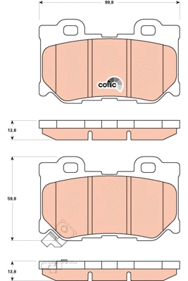 Brake Pad Set, disc brake (GDB3515)