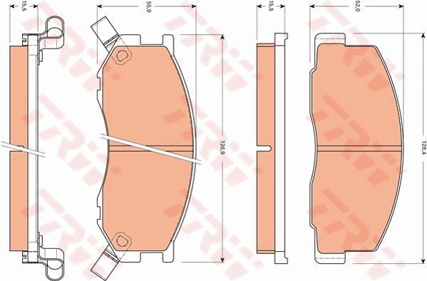 Brake Pad Set, disc brake (GDB7562)