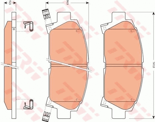 Brake Pad Set, disc brake (GDB7581)