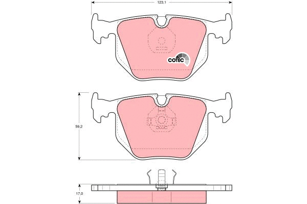 Brake Pad Set, disc brake (GDB1119)