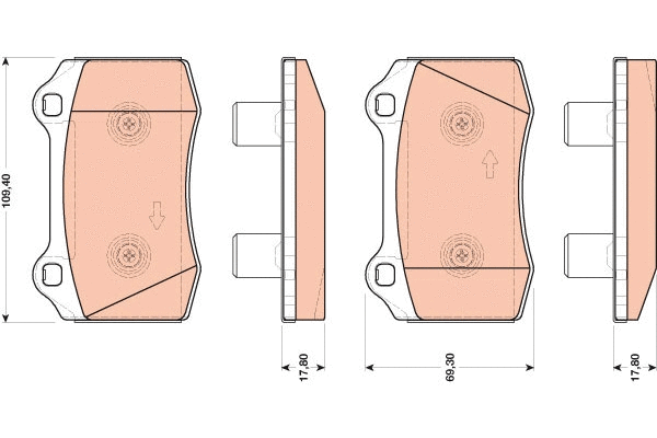 Brake Pad Set, disc brake (GDB1773)