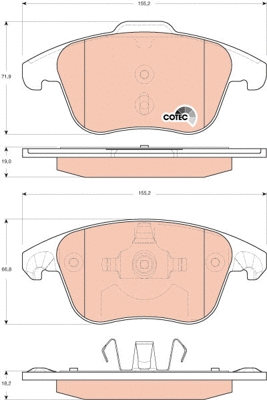 Brake Pad Set, disc brake (GDB1691)