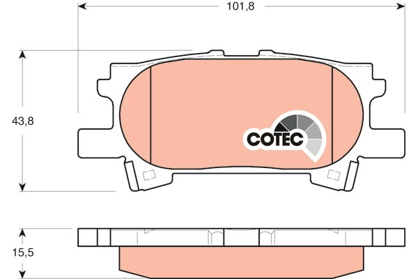 Brake Pad Set, disc brake (GDB3339AT)