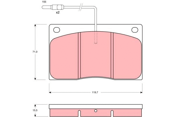 Brake Pad Set, disc brake (GDB443)