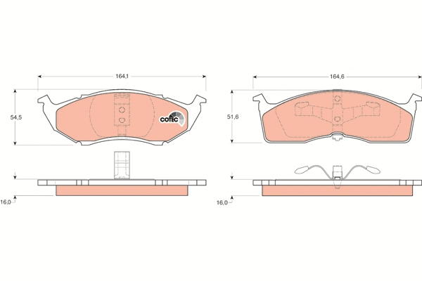 Brake Pad Set, disc brake (GDB1236)