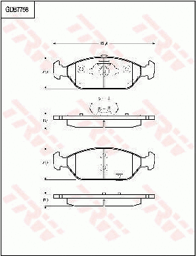 Brake Pad Set, disc brake (GDB7758)