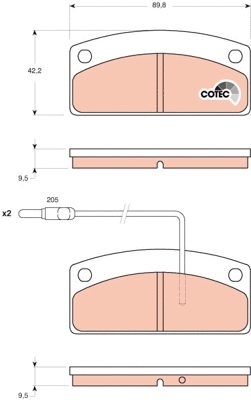 Brake Pad Set, disc brake (GDB1679)