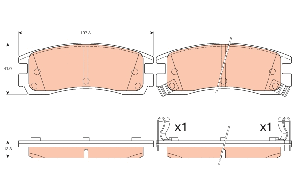 Brake Pad Set, disc brake (GDB4098)