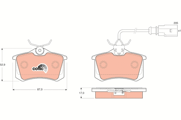 Brake Pad Set, disc brake (GDB1415)