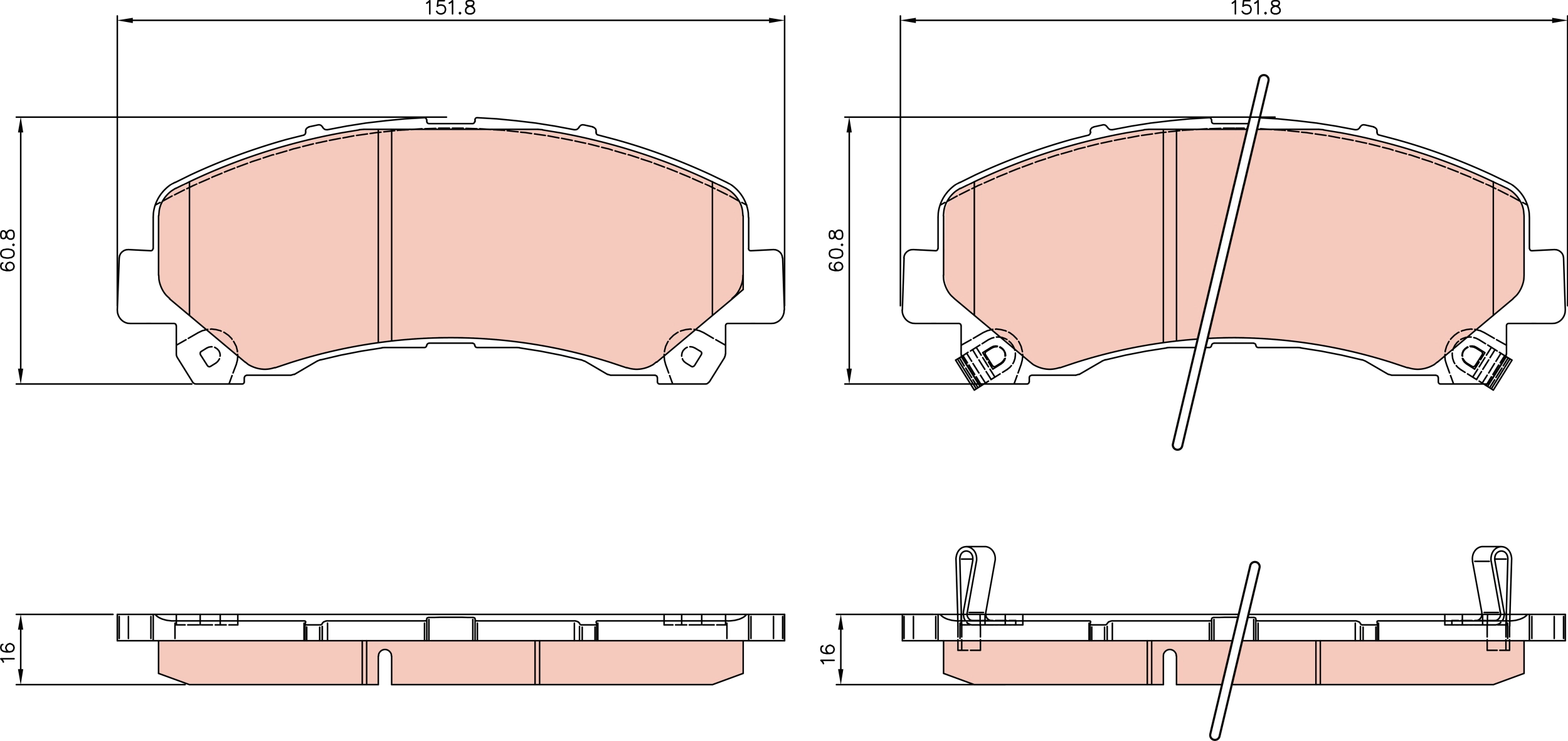 Brake Pad Set, disc brake (GDB7881AT)
