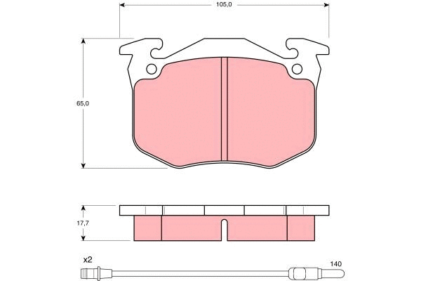 Brake Pad Set, disc brake (GDB386)