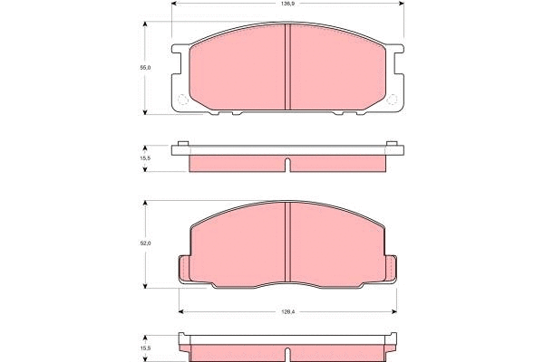 Brake Pad Set, disc brake (GDB3130)