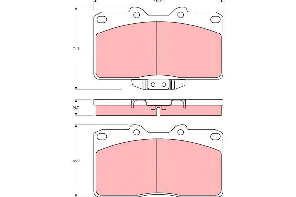 Brake Pad Set, disc brake (GDB4076)