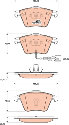 Brake Pad Set, disc brake (GDB1809)