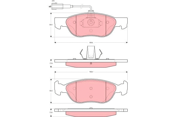Brake Pad Set, disc brake (GDB1486)