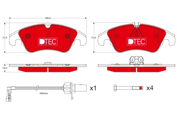 Brake Pad Set, disc brake (GDB1768DTE)