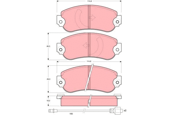 Brake Pad Set, disc brake (GDB282)