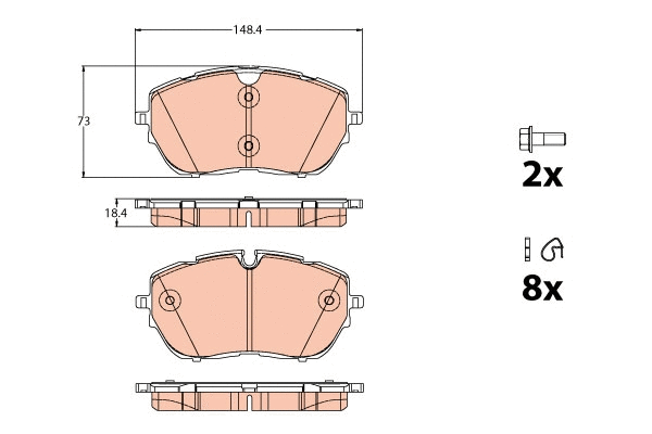 Brake Pad Set, disc brake (GDB2121)