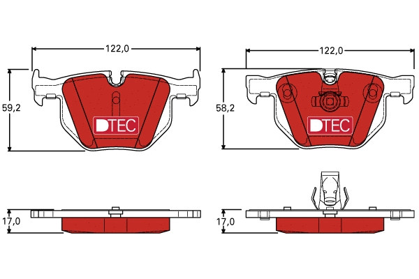 Brake Pad Set, disc brake (GDB1727DTE)