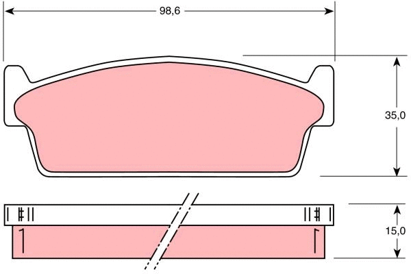 Brake Pad Set, disc brake (GDB1021)