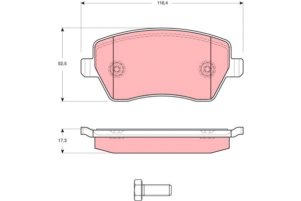 Brake Pad Set, disc brake (GDB1614)