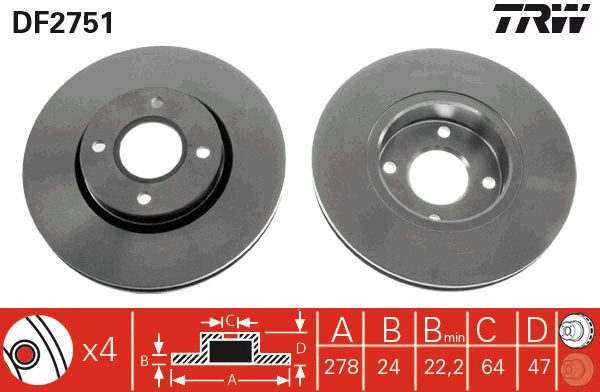 Brake Disc (DF2751)