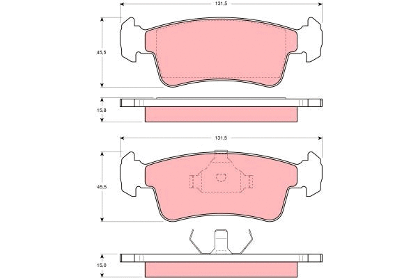 Brake Pad Set, disc brake (GDB867)