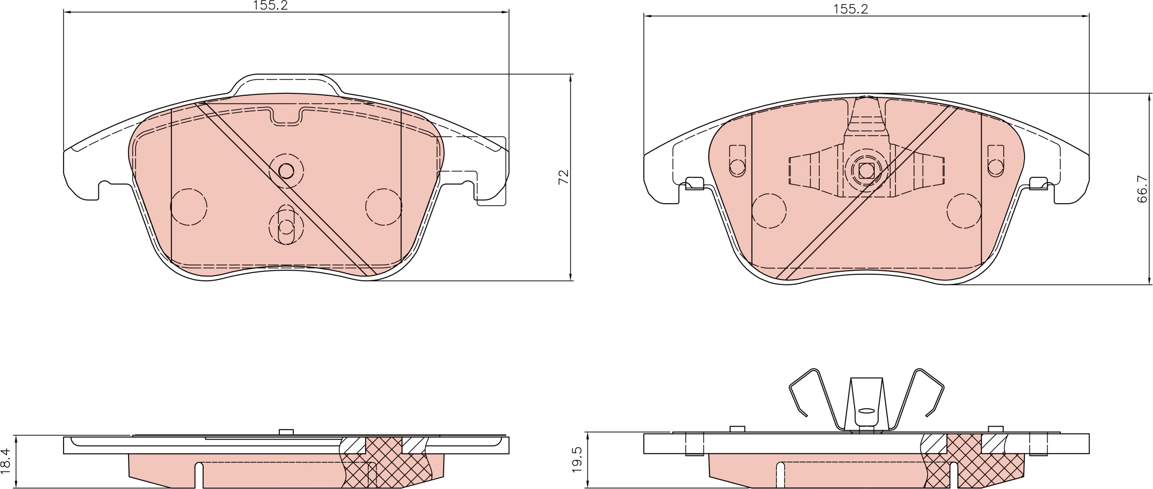 Brake Pad Set, disc brake (GDB8339AT)