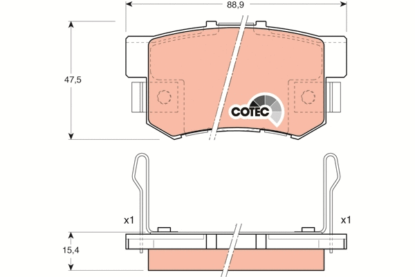 Brake Pad Set, disc brake (GDB3154)