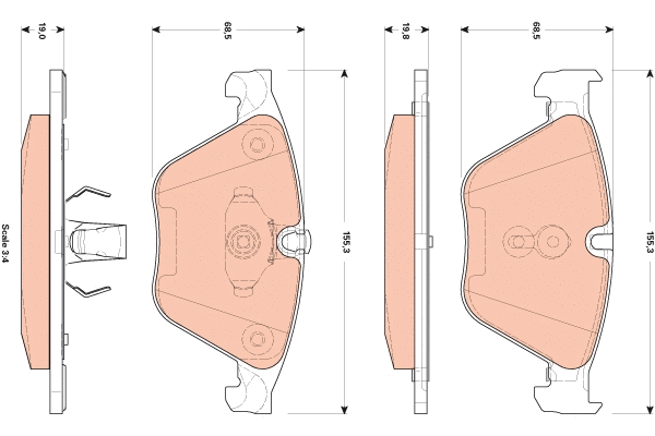 Brake Pad Set, disc brake (GDB1854)