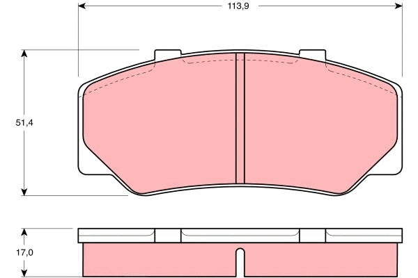Brake Pad Set, disc brake (GDB329)