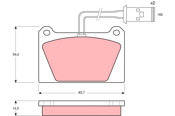 Brake Pad Set, disc brake (GDB336)