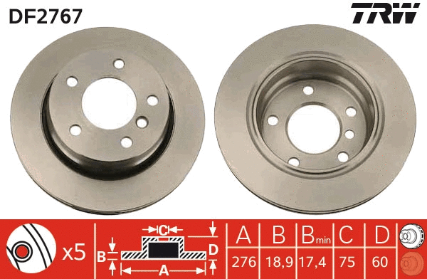 Brake Disc (DF2767)