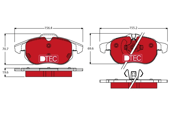Brake Pad Set, disc brake (GDB1613DTE)