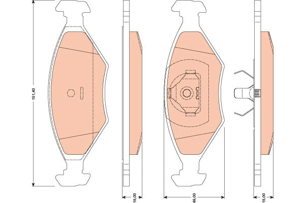 Brake Pad Set, disc brake (GDB1776)