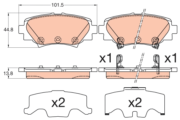 Brake Pad Set, disc brake (GDB3593)