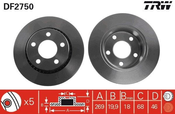 Brake Disc (DF2750)