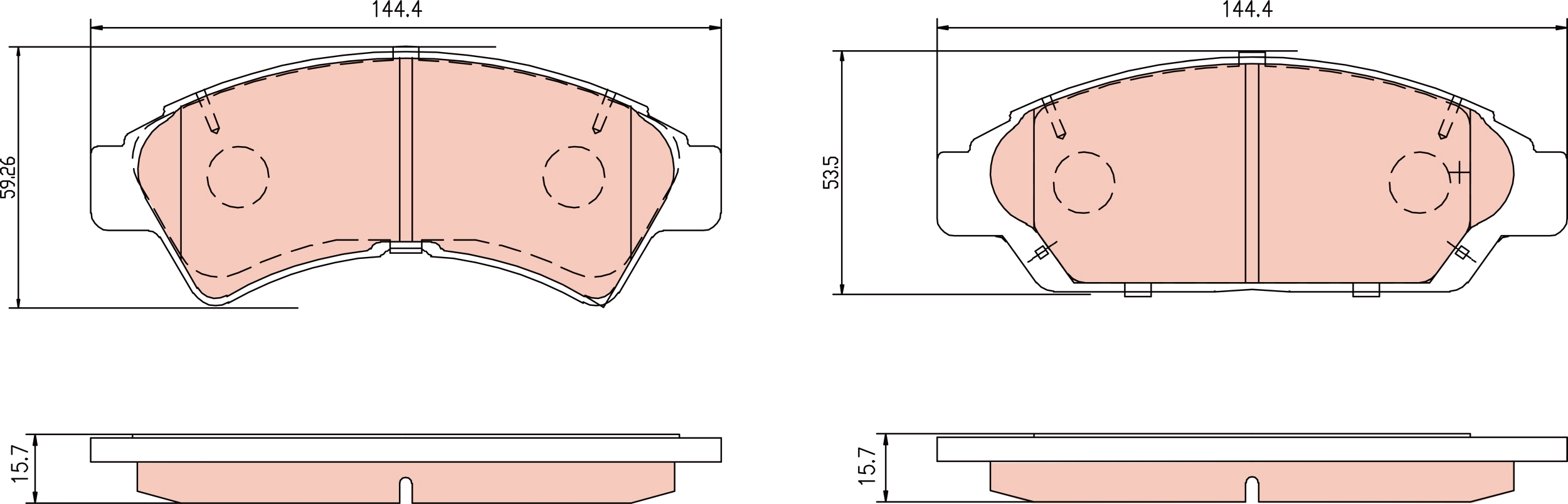 Brake Pad Set, disc brake (GDB3140)