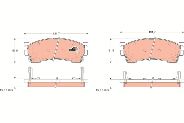 Brake Pad Set, disc brake (GDB1139)