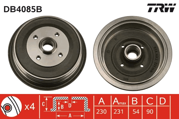 Brake Drum (DB4085B)