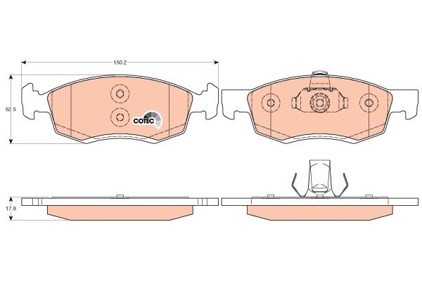Brake Pad Set, disc brake (GDB1749)