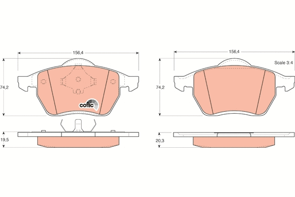 Brake Pad Set, disc brake (GDB1204)