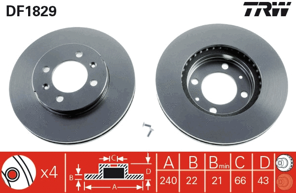 Brake Disc (DF1829)