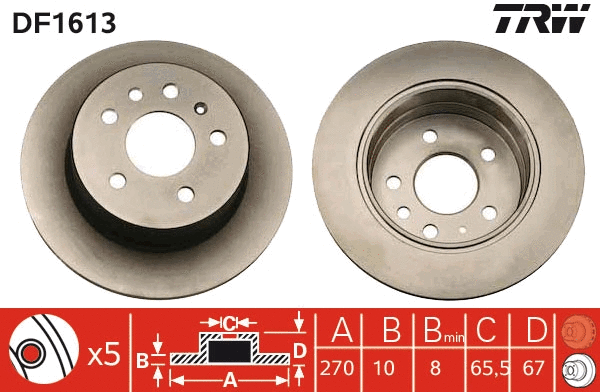 Brake Disc (DF1613)
